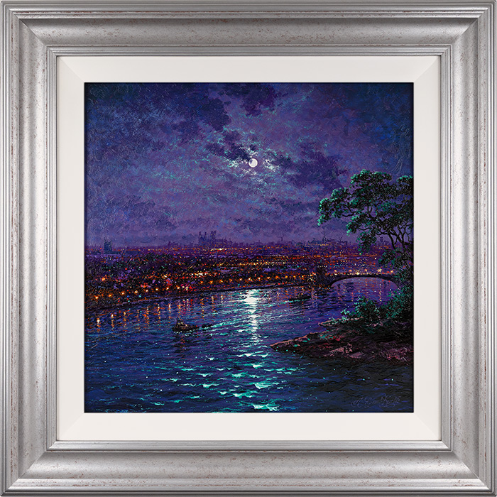 Andrew Grant Kurtis, Original oil painting on panel, Minster by Moonlight, York, click to enlarge