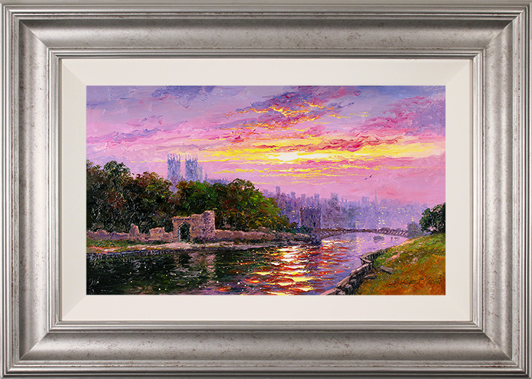 Andrew Grant Kurtis, Original oil painting on panel, York Minster from the Ouse, click to enlarge