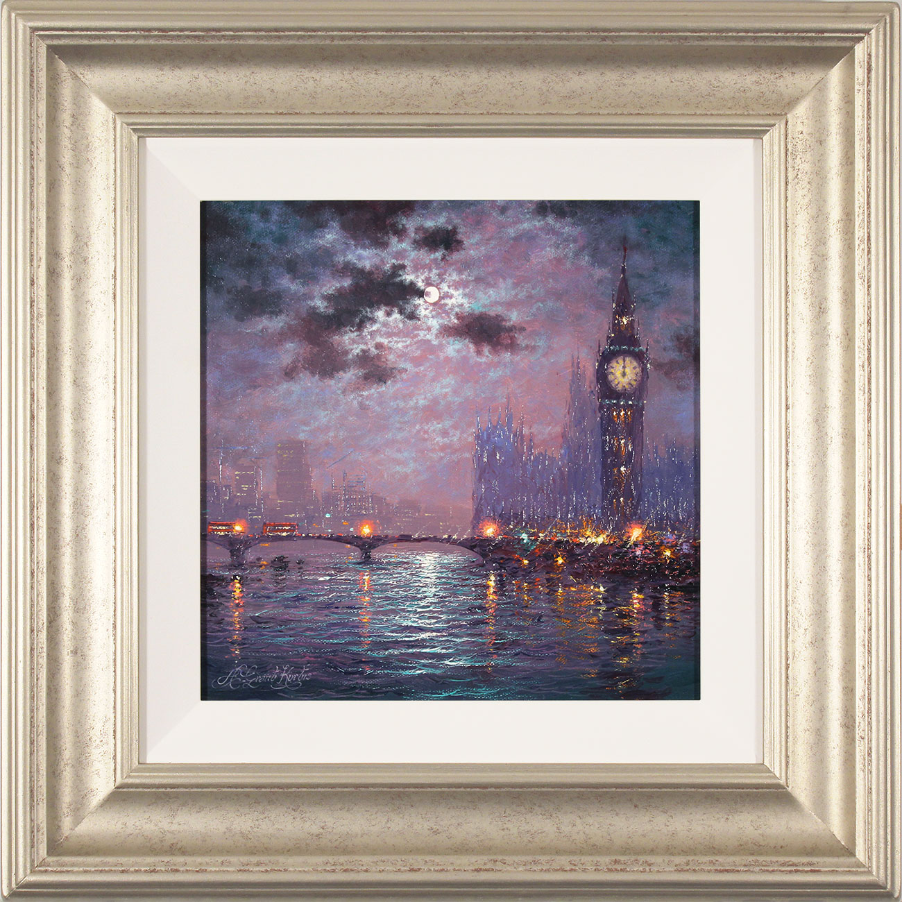 Andrew Grant Kurtis, Original oil painting on canvas, Westminster Chimes at Midnight. Click to enlarge