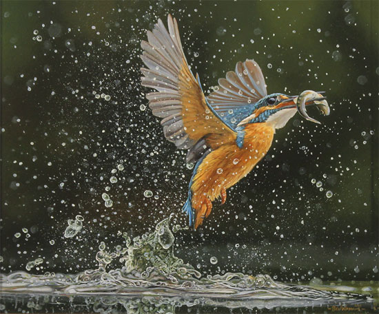 Ben Waddams, Original oil painting on panel, A Magnificent Catch