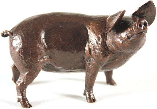 Michael Simpson, Bronze, Medium Gloucester Old Spot, click to enlarge