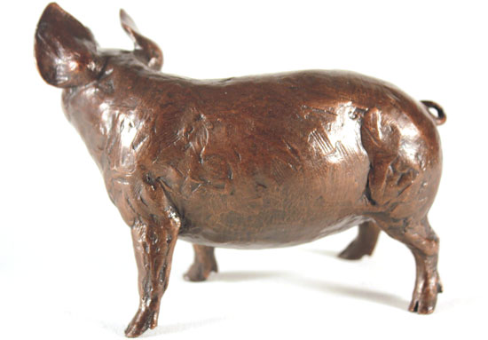Michael Simpson, Bronze, Medium Gloucester Old Spot Without frame image. Click to enlarge