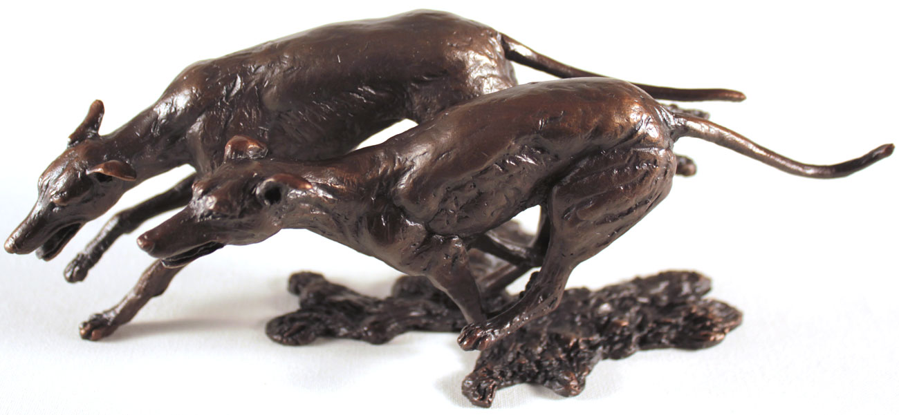 Keith Sherwin, Bronze, Greyhounds, click to enlarge
