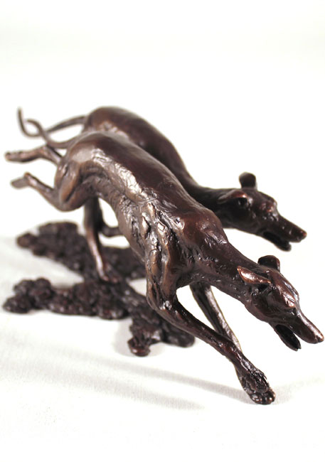 Keith Sherwin, Bronze, Greyhounds Without frame image. Click to enlarge