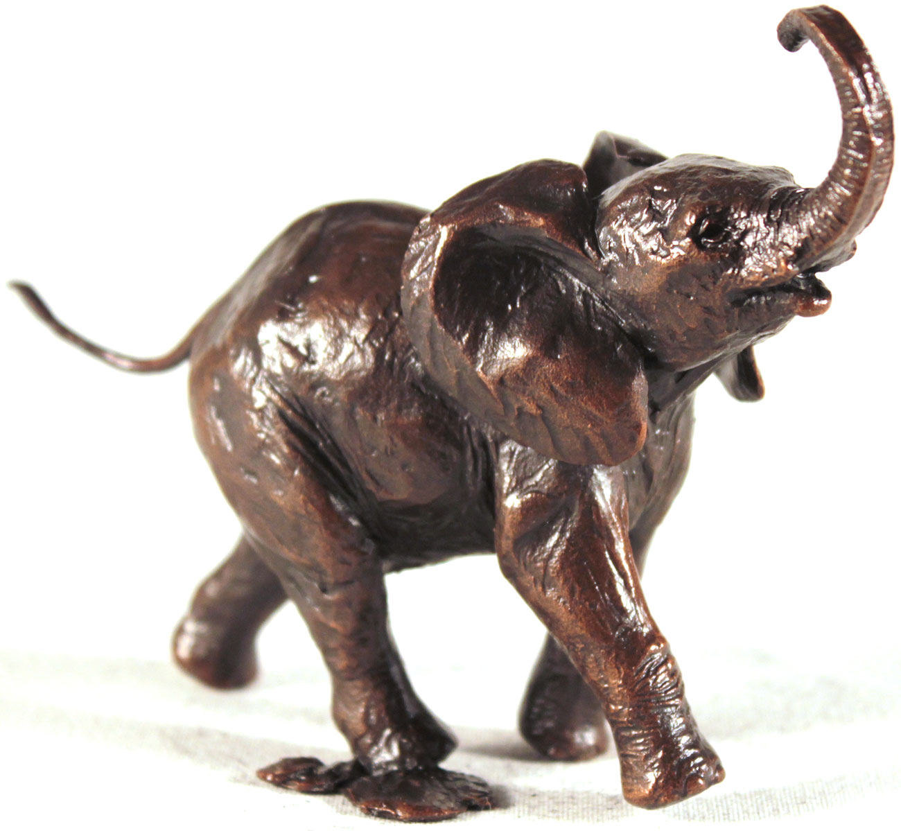 Michael Simpson, Bronze, Baby Elephant Running. Click to enlarge