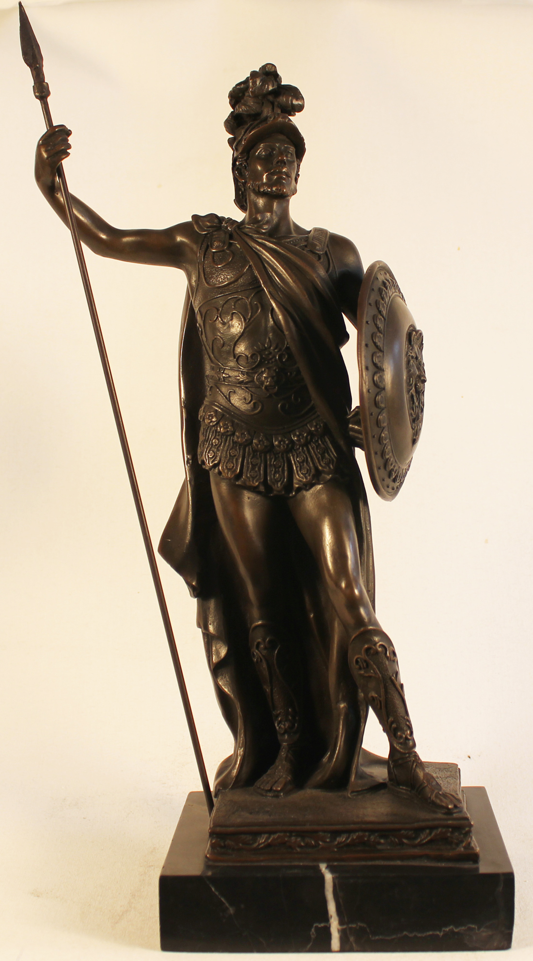 Bronze Statue, Bronze, Roman Soldier 7x15ins, Art Ref:BRZ1227