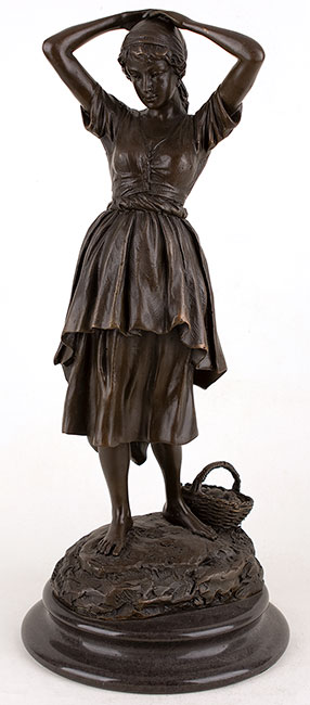 Bronze Statue, Bronze, The Farmer's Daughter