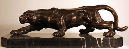 Bronze Statue, Bronze, Jaguar, click to enlarge
