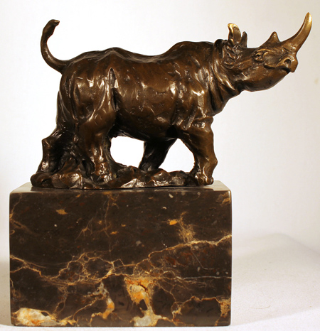 Bronze Statue, Bronze, Rhino, click to enlarge