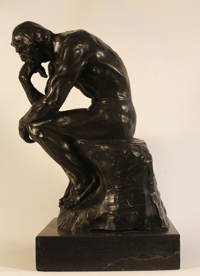 Bronze Statue, Bronze, The Thinker Without frame image. Click to enlarge
