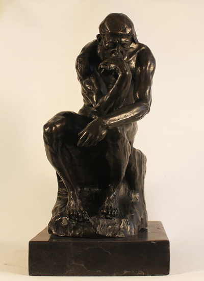 Bronze Statue, Bronze, The Thinker Signature image. Click to enlarge