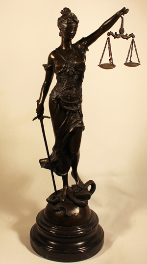 Bronze Statue, Bronze, The Scales of Justice, click to enlarge