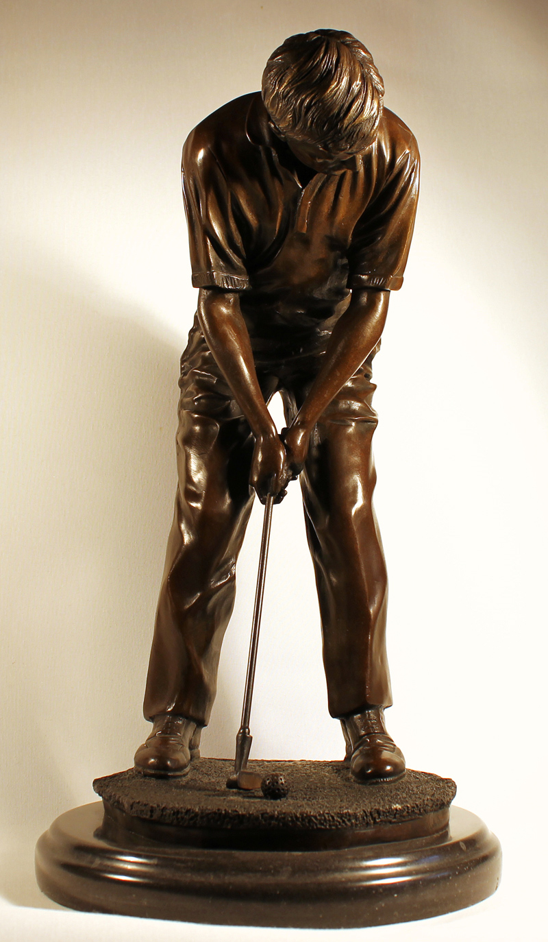 Bronze Statue, Bronze, Hole in One 9x16ins, Art Ref:BRZ160