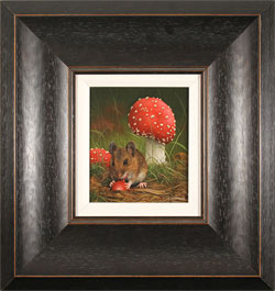 Carl Whitfield, Original oil painting on panel, Mouse and Toadstool