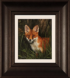 Carl Whitfield, Original oil painting on panel, Fox