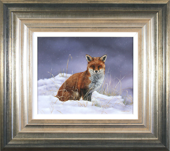 Carl Whitfield, Original oil painting on panel, Winter Fox