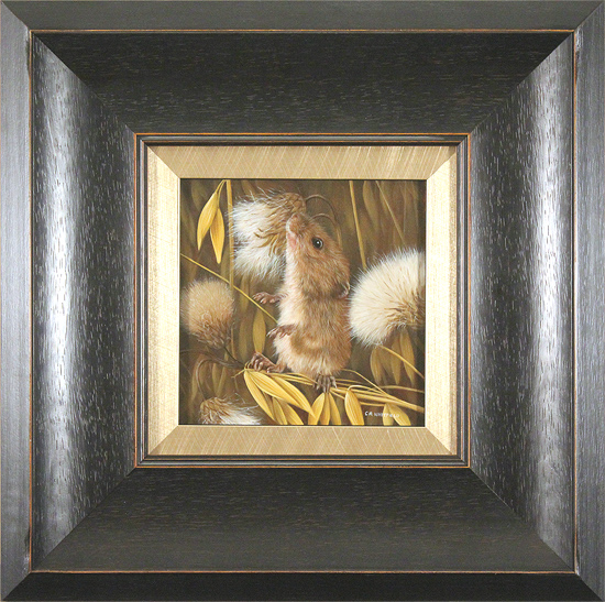 Carl Whitfield, Original oil painting on panel, Harvest Mouse