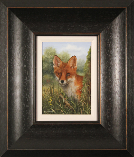 Carl Whitfield, Original oil painting on panel, Fox Cub
