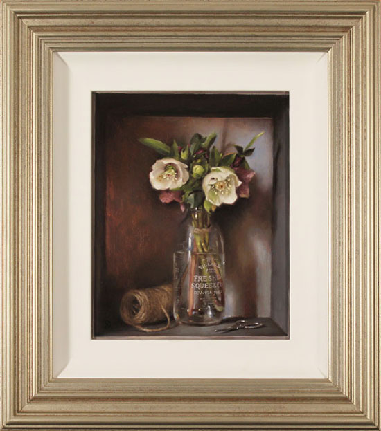 Caroline Richardson, Original oil painting on canvas, Hand Tied Posy 