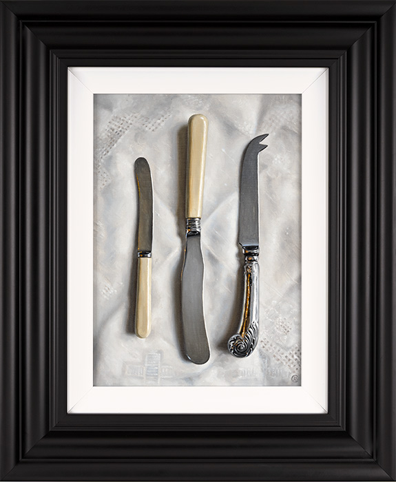 Caroline Richardson, Original oil painting on canvas, Silver and Ivory, click to enlarge