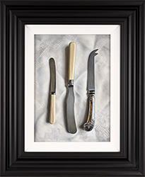 Caroline Richardson, Original oil painting on canvas, Silver and Ivory