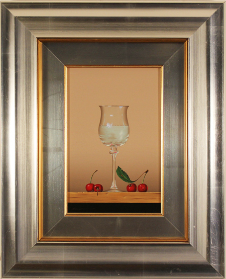 Casas, Original oil painting on panel, Glass Fruits