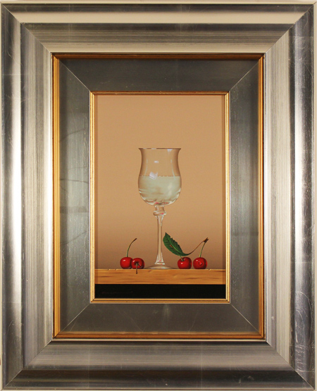 Casas, Original oil painting on panel, Glass Fruits