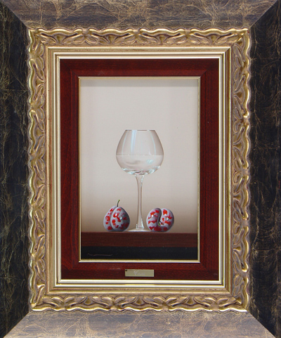 Casas, Original oil painting on panel, Still Life