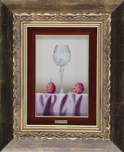 Casas, Original oil painting on panel, Still Life