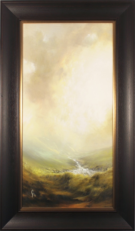Clare Haley, Original oil painting on panel, Following the Stream
