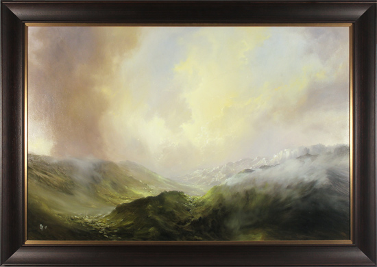 Clare Haley, Original oil painting on panel, The Valley Begins to Wake
