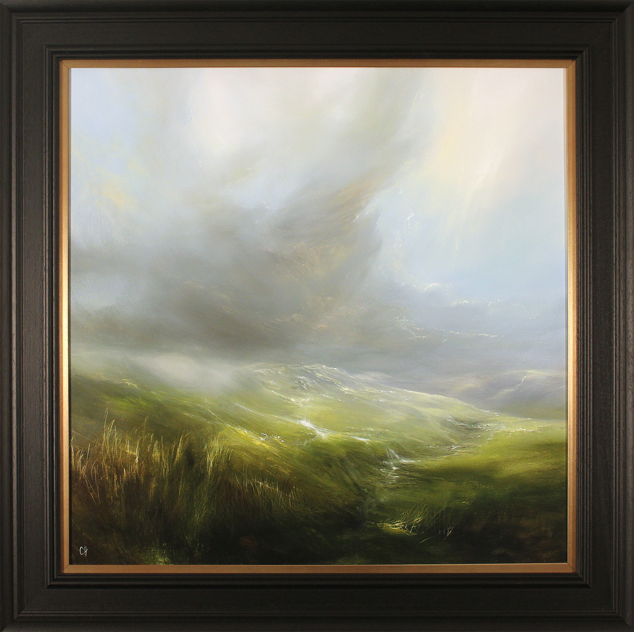 Clare Haley, Original oil painting on panel, Low, Sweeping Cloud. Click to enlarge