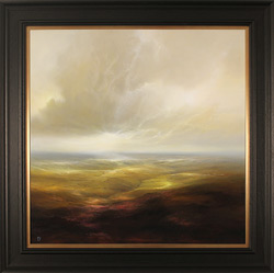 Clare Haley, Original oil painting on panel, View from the Hill-Heather