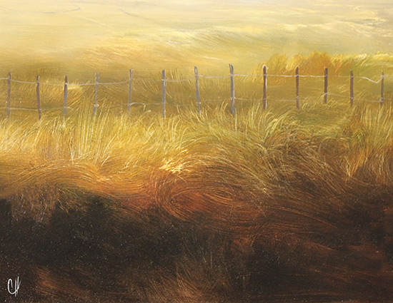 Clare Haley, Original oil painting on panel, Drifting into Moorlands Signature image. Click to enlarge