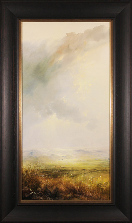 Clare Haley, Original oil painting on panel, Distant Pastures