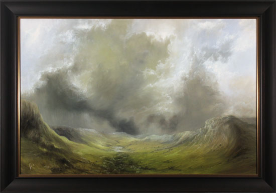 Clare Haley, Original oil painting on panel, Braving the Elements