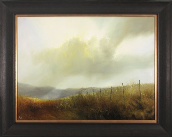 Clare Haley, Original oil painting on panel, Break from the Rain