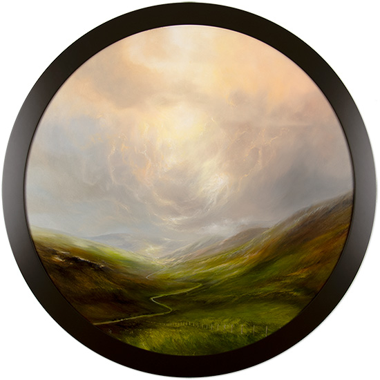 Clare Haley, Original oil painting on panel, Winding Away, click to enlarge