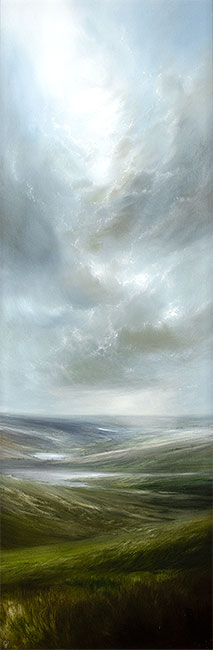 Clare Haley, Original oil painting on panel, Up and Away