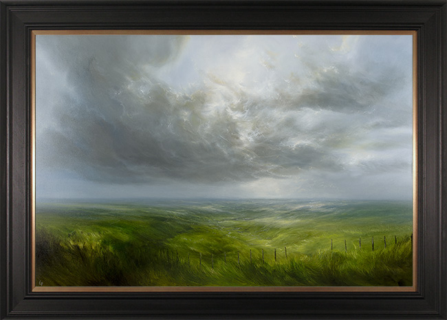 Clare Haley, Original oil painting on panel, When the Wind Blows