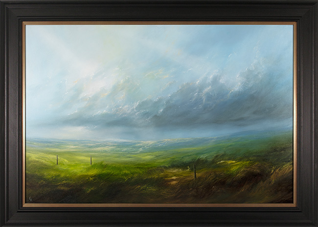 Clare Haley, Original oil painting on panel, Never Look Back