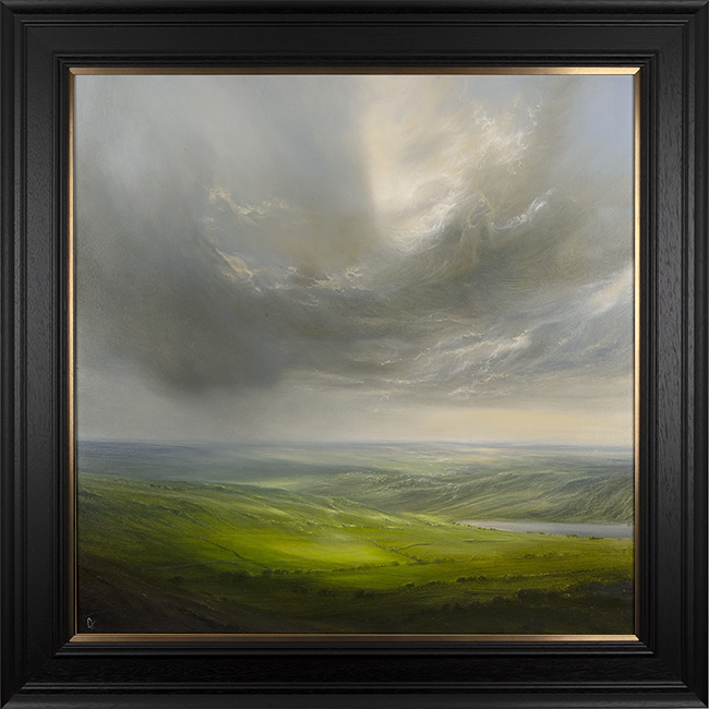 Clare Haley, Original oil painting on panel, Drawing Away
