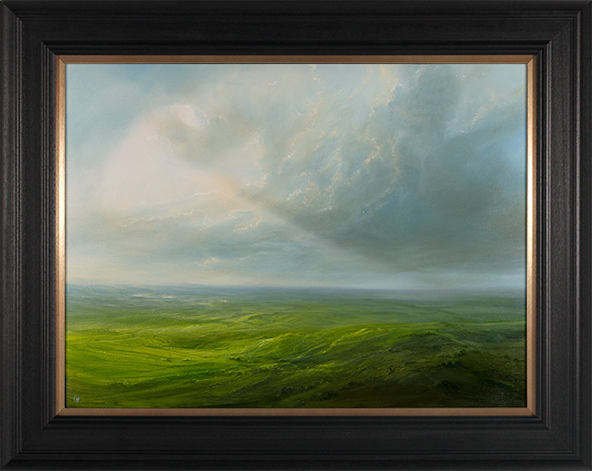 Clare Haley, Original oil painting on panel, Turn on the Light