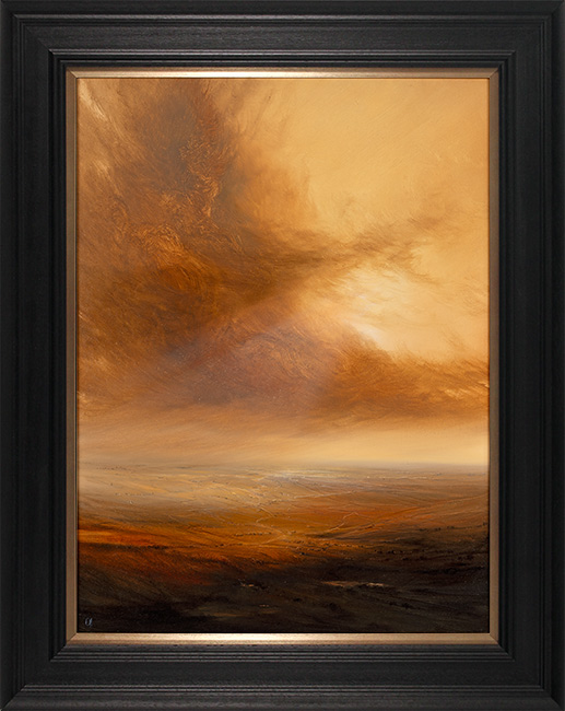 Clare Haley, Original oil painting on panel, Sienna Skies