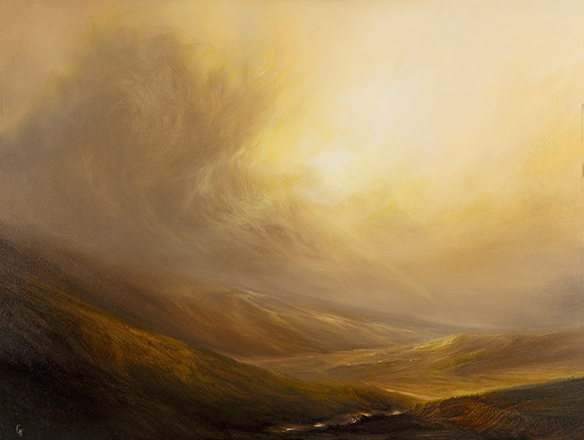 Clare Haley, Original oil painting on panel, Stillness of Time