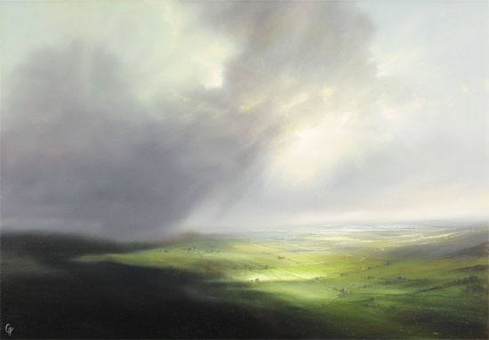 Clare Haley, Original oil painting on panel, Yorkshire, Lost in Shadow Without frame image. Click to enlarge