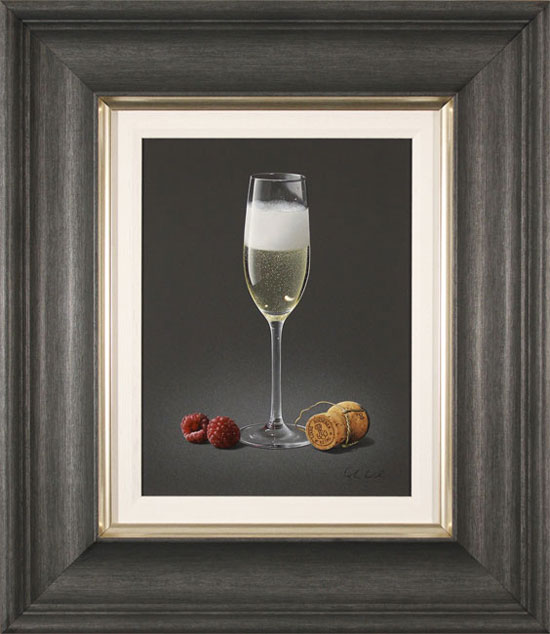 Colin Wilson, Original acrylic painting on board, Champagne and Raspberries 