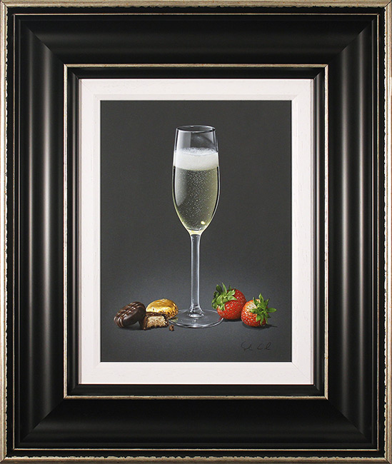 Colin Wilson, Original acrylic painting on board, Champagne and Strawberries , click to enlarge