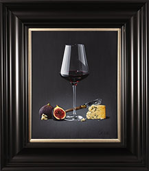 Colin Wilson, Original oil painting on panel, Flavourful Figs with Stilton