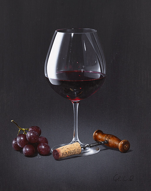 Colin Wilson, Original acrylic painting on board, Nebbiolo's Gift